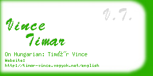 vince timar business card